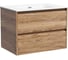 Подвесная тумба Sancos Libra 690x450x500, c двумя ящиками оснащенными доводчиками, дуб чарльстон, арт. LB70ECH 1