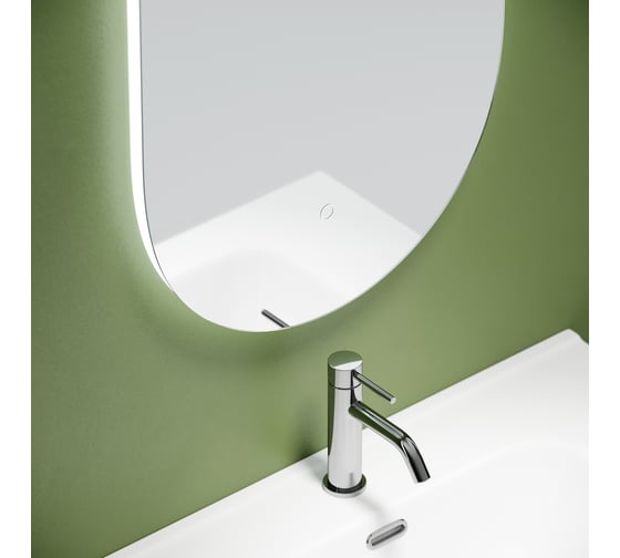 Зеркало для ванной комнаты Sancos Oval, фоновая подсветка 550x1050 с сенсорным управлением на прикосновение, арт. OV55C