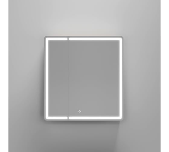 Зеркальный шкаф для ванной комнаты Sancos Mirror 690x150x740 мм, с LED подсветкой, цвет дуб галифакс натуральный, с розеткой арт. MI70EG
