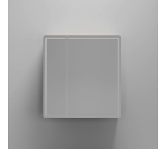 Зеркальный шкаф для ванной комнаты Sancos Mirror 690x150x740 мм, с LED подсветкой, цвет дуб галифакс натуральный, с розеткой арт. MI70EG