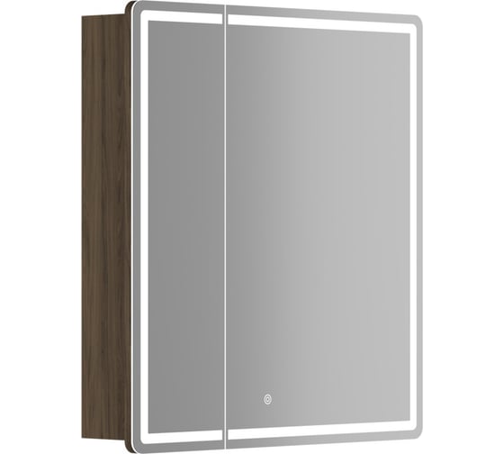 Зеркальный шкаф для ванной комнаты Sancos Mirror 690x150x740 мм, с LED подсветкой, цвет дуб чарльстон, с розеткой, арт. MI70ECH 1