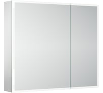 Зеркальный шкаф для ванной комнаты Sancos из алюминия Evoke 800x700x136 мм с LED подсветкой арт. SC8080