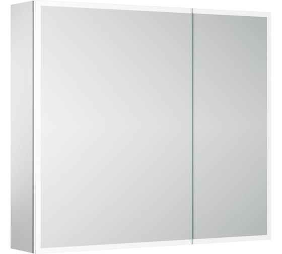 Зеркальный шкаф для ванной комнаты Sancos из алюминия Evoke 800x700x136 мм с LED подсветкой арт. SC8080