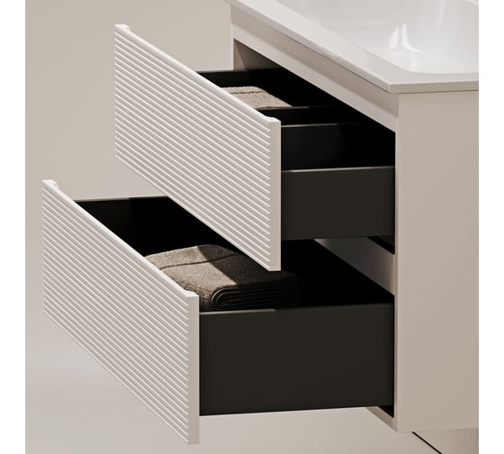 Тумба подвесная Sancos Folk 590x445x500, 2 ящика с доводчиками, Bianco, FL60W