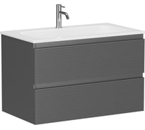 Тумба подвесная Sancos Folk 790x445x500, 2 ящика с доводчиками, Grey soft, FL80GS