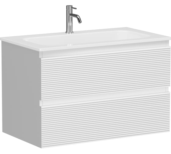 Тумба подвесная Sancos Folk 790x445x500, 2 ящика с доводчиками, Bianco, FL80W