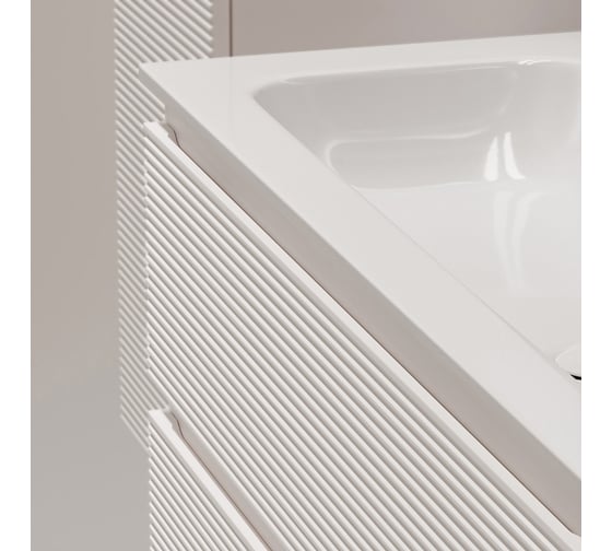 Тумба подвесная Sancos Folk 790x445x500, 2 ящика с доводчиками, Bianco, FL80W
