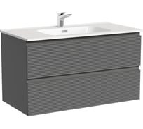 Тумба подвесная Sancos Folk 890x445x500, 2 ящика с доводчиками, Grey soft, FL90GS