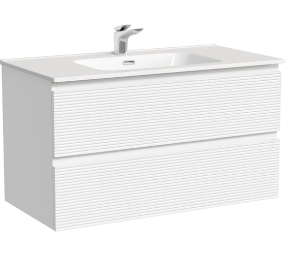 Тумба подвесная Sancos Folk 890x445x500, 2 ящика с доводчиками, Bianco, FL90W 1