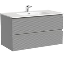 Тумба подвесная Sancos Folk 890x445x500, 2 ящика с доводчиками, Ergraut soft, FL90ES