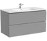 Тумба подвесная Sancos Folk 890x445x500, 2 ящика с доводчиками, Ergraut soft, FL90ES 1
