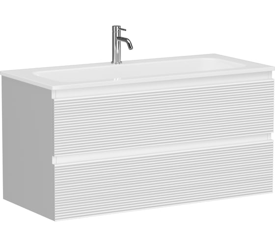 Тумба подвесная Sancos Folk 995x445x500, 2 ящика с доводчиками, Bianco, FL100W 1