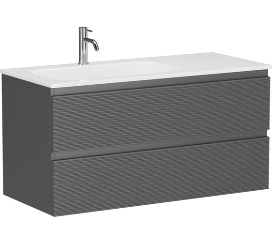 Тумба подвесная Sancos Folk левая 995x445x500, 2 ящика с доводчиками, Grey soft, FL100LGS