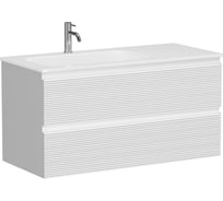 Тумба подвесная Sancos Folk левая 995x445x500, 2 ящика с доводчиками, Bianco, FL100LW