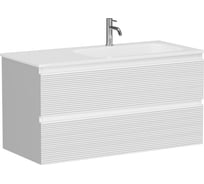 Тумба подвесная Sancos Folk правая 995x445x500, 2 ящика с доводчиками, Bianco, FL100RW