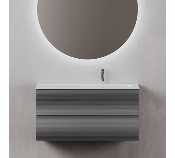 Тумба подвесная Sancos Folk правая 995x445x500, 2 ящика с доводчиками, Grey soft, FL100RGS