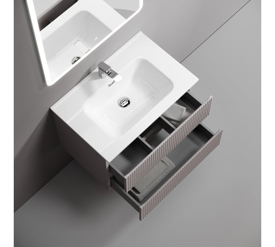 Тумба подвесная Sancos Snob R 690x445x500, 2 ящика с доводчиками, Doha Soft, SNR70SM