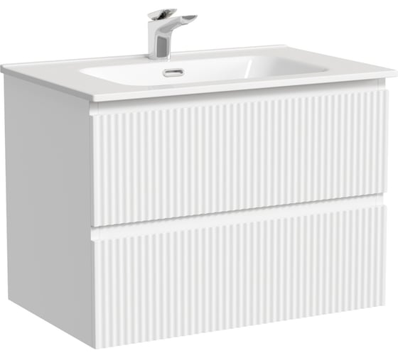 Тумба подвесная Sancos Snob R 690x445x500, 2 ящика с доводчиками, Bianco, SNR70W 1