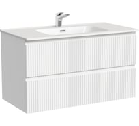 Тумба подвесная Sancos Snob R 890x445x500, 2 ящика с доводчиками, Bianco, SNR90W