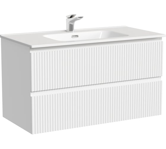 Тумба подвесная Sancos Snob R 890x445x500, 2 ящика с доводчиками, Bianco, SNR90W 1
