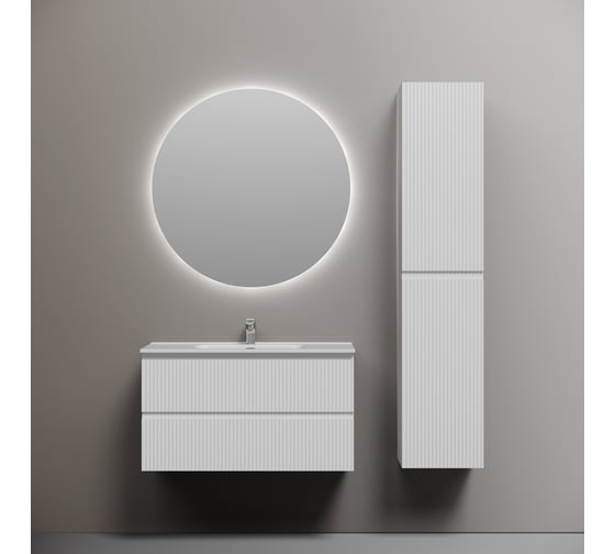 Тумба подвесная Sancos Snob R 890x445x500, 2 ящика с доводчиками, Bianco, SNR90W