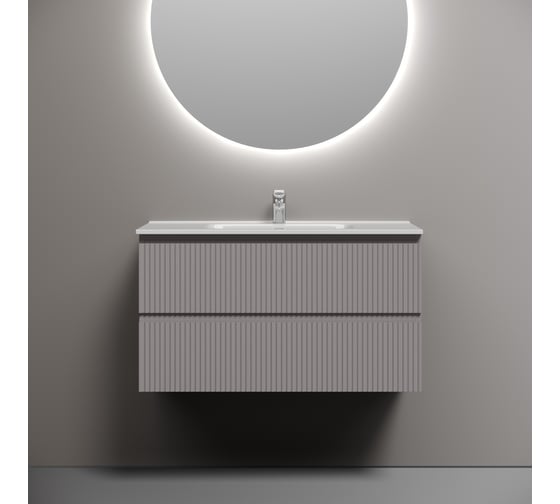 Тумба подвесная Sancos Snob R 890x445x500, 2 ящика с доводчиками, Doha Soft, SNR90SM