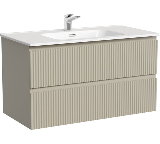 Тумба подвесная Sancos Snob R 890x445x500, 2 ящика с доводчиками, Beige Soft SNR90CE