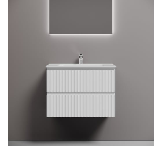 Тумба подвесная Sancos Snob T 690x445x500, 2 ящика с доводчиками, Bianco, SNT70W