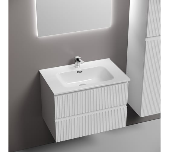 Тумба подвесная Sancos Snob T 690x445x500, 2 ящика с доводчиками, Bianco, SNT70W