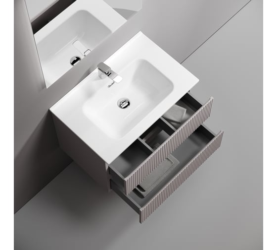 Тумба подвесная Sancos Snob T 690x445x500, 2 ящика с доводчиками, Doha Soft, SNT70SM