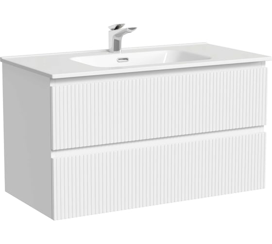 Тумба подвесная Sancos Snob T 890x445x500, 2 ящика с доводчиками, Bianco, SNT90W 1