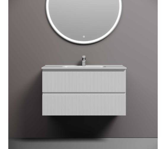 Тумба подвесная Sancos Snob T 890x445x500, 2 ящика с доводчиками, Bianco, SNT90W