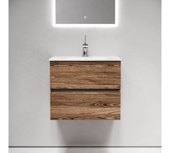 Тумба подвесная Sancos Urban 590x450x550, 2 ящика с доводчиками, дуб чарльстон, UR60ECH