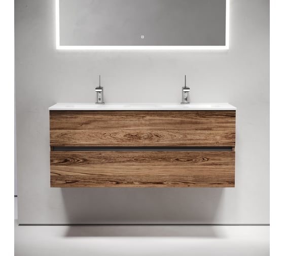 Тумба подвесная Sancos Urban 1190x450x550, 2 ящика с доводчиками, дуб чарльстон U UR120-2ECH