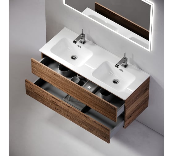 Тумба подвесная Sancos Urban 1190x450x550, 2 ящика с доводчиками, дуб чарльстон U UR120-2ECH