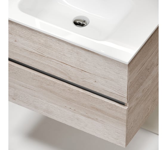 Тумба подвесная Sancos Urban 690x450x550, 2 ящика с доводчиками, дуб галифакс натуральный UR70EG