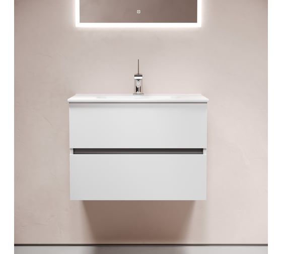 Тумба подвесная Sancos Urban 690x450x550, 2 ящика с доводчиками, белый глянец, UR70W