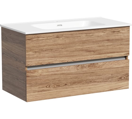 Тумба подвесная Sancos Urban 890x450x550, 2 ящика с доводчиками, дуб чарльстон, UR90ECH