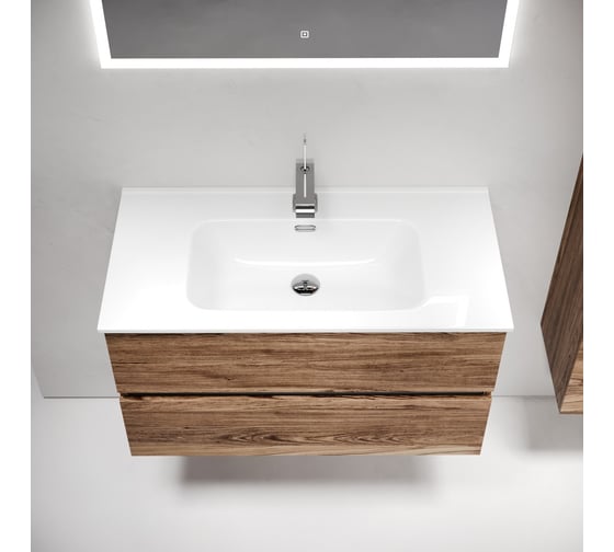 Тумба подвесная Sancos Urban 890x450x550, 2 ящика с доводчиками, дуб чарльстон, UR90ECH