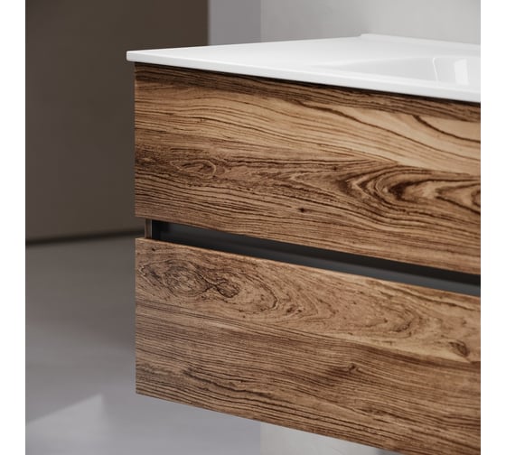 Тумба подвесная Sancos Urban 1190x450x550, 2 ящика с доводчиками, дуб чарльстон, UR120-1ECH