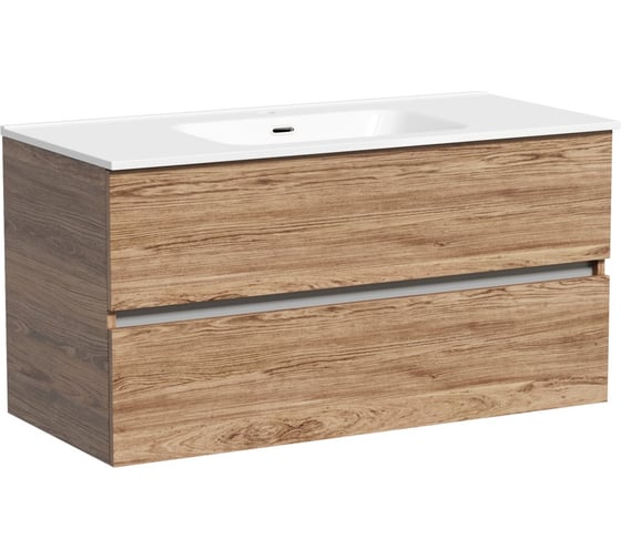 Тумба подвесная Sancos Urban 990x450x550, 2 ящика с доводчиками, дуб чарльстон, UR100ECH