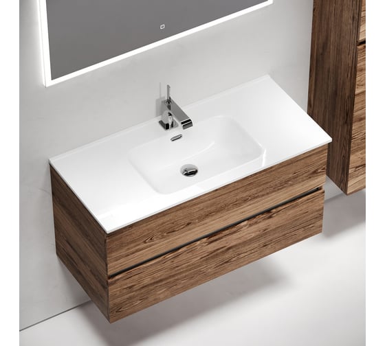 Тумба подвесная Sancos Urban 990x450x550, 2 ящика с доводчиками, дуб чарльстон, UR100ECH
