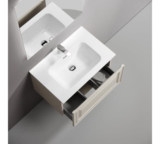Тумба подвесная Sancos Very 690x445x406, c одним ящиком оснащенным доводчиками, Beige Soft , VR70CE