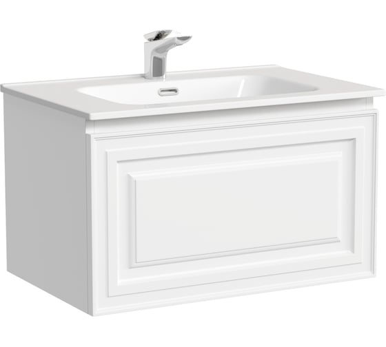 Тумба подвесная Sancos Very 690x445x406, c одним ящиком оснащенным доводчиками, Bianco VR70W