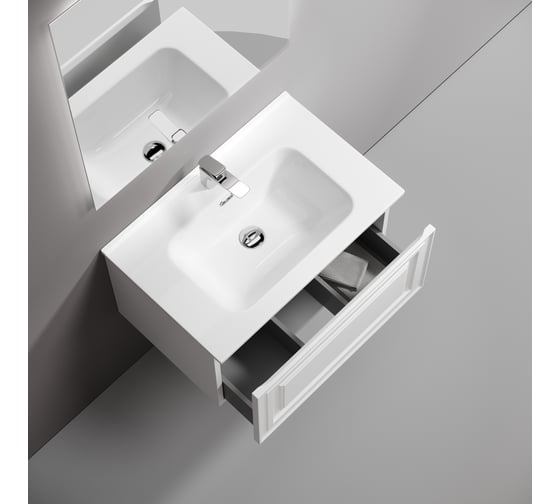Тумба подвесная Sancos Very 690x445x406, c одним ящиком оснащенным доводчиками, Bianco VR70W