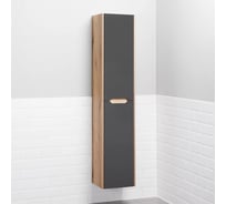 Шкаф пенал для ванной подвесной ИТАНА Nill 35, 350x300x1750, графит 4657836461206