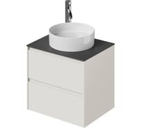 Тумба со столешницей подвесная ИТАНА Slim 60 606х477х560 бежевый матовый 4657836461916