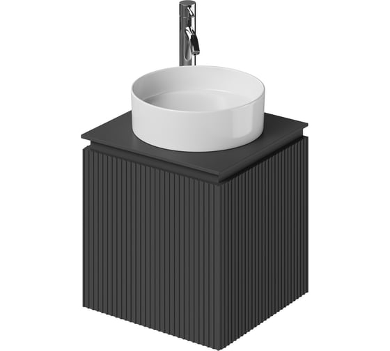 Тумба со столешницей подвесная левая ИТАНА BAND 50 502x471x510 Графит 4657836461145 1