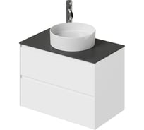 Тумба со столешницей подвесная ИТАНА Slim 80 804х477х560 Эмаль Белый матовый 4657836461879