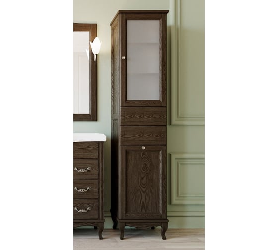 Колонна ValenHouse ЭЛЛИНА-400R кальяри, корзина, ясень, ручки хром E40_ККRКХ